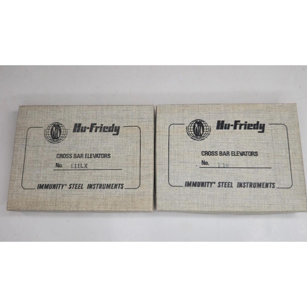Hu-Friedy E11LX E11R Dental Root Elevators Lot T-Handle Stainless Steel‎ New USA